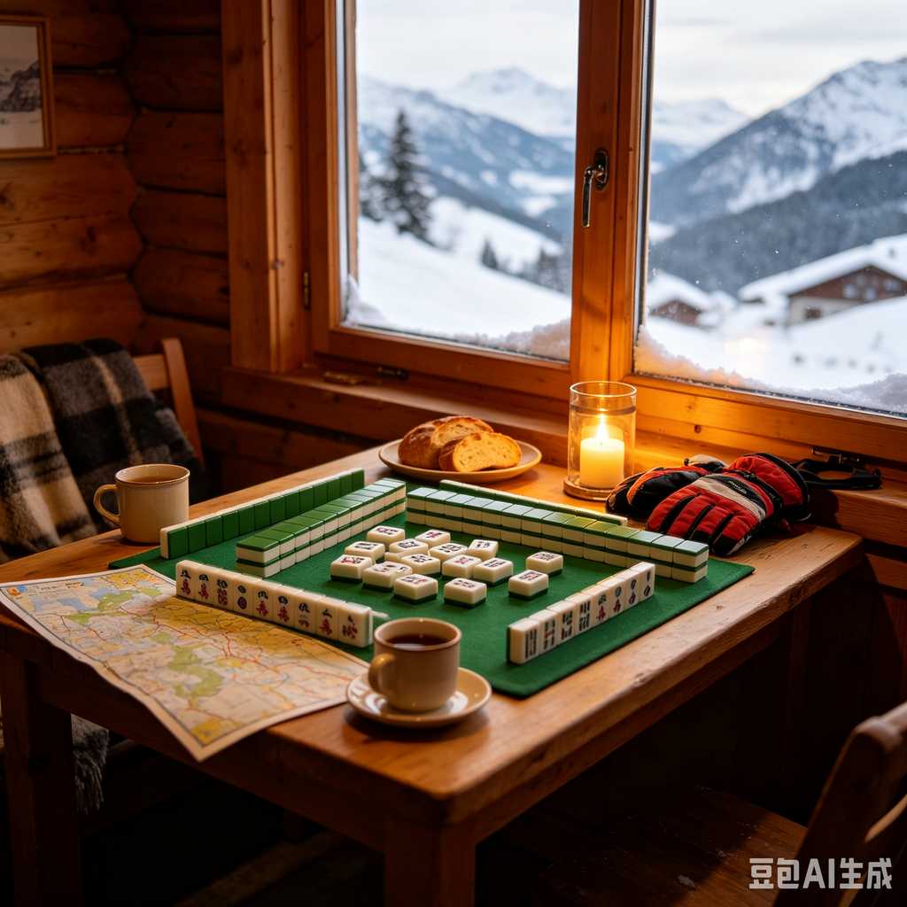 stylish text mahjong set
